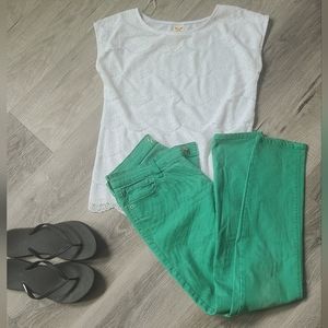 Solid green jeans